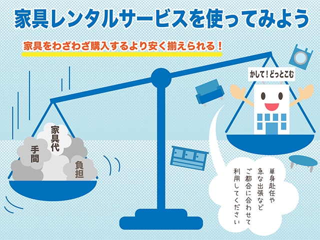 家具レンタルサービスを使ってみよう
